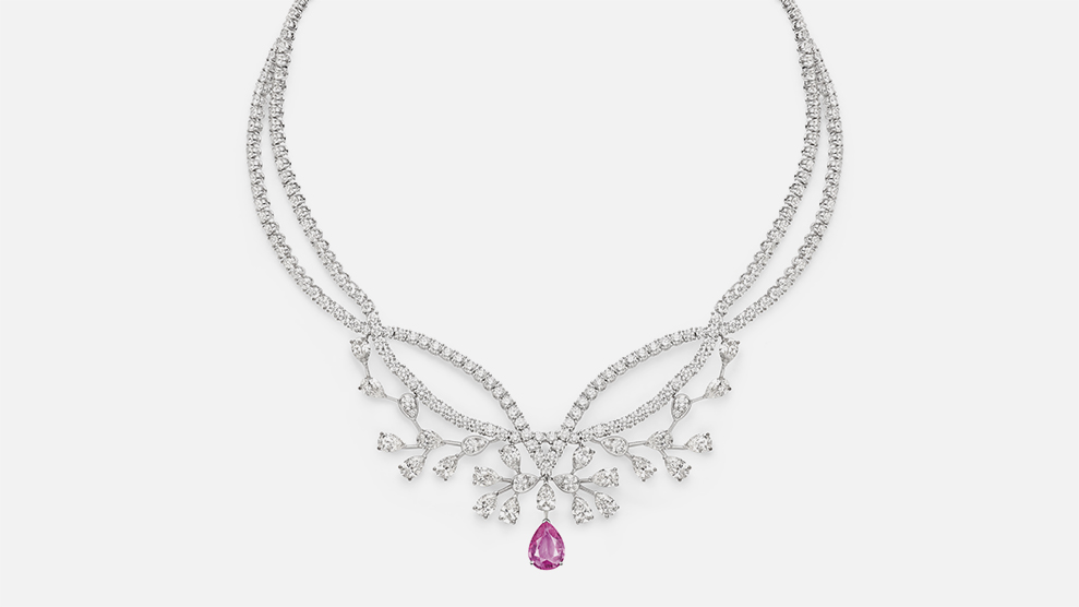 Колье Josephine из белого золота с сапфиром и бриллиантами, Chaumet